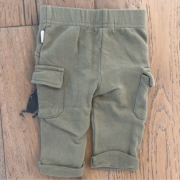 4 piece 0-3 month outfit bundle Old Navy Organic Cotton Ribbed Striped Blue Tan - Picture 15 of 16